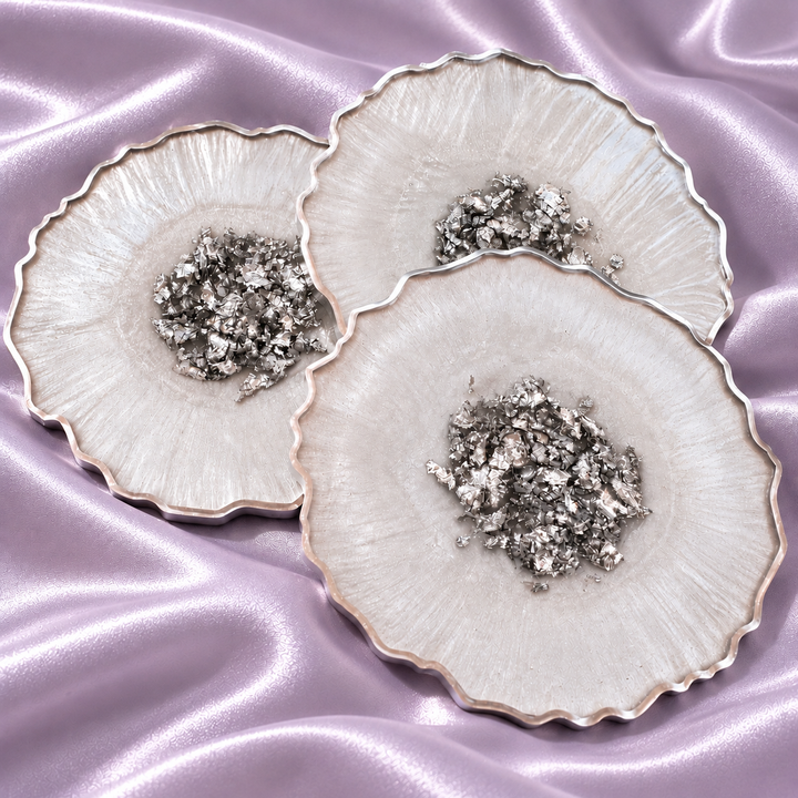 Glace Frost Pearl White Coaster