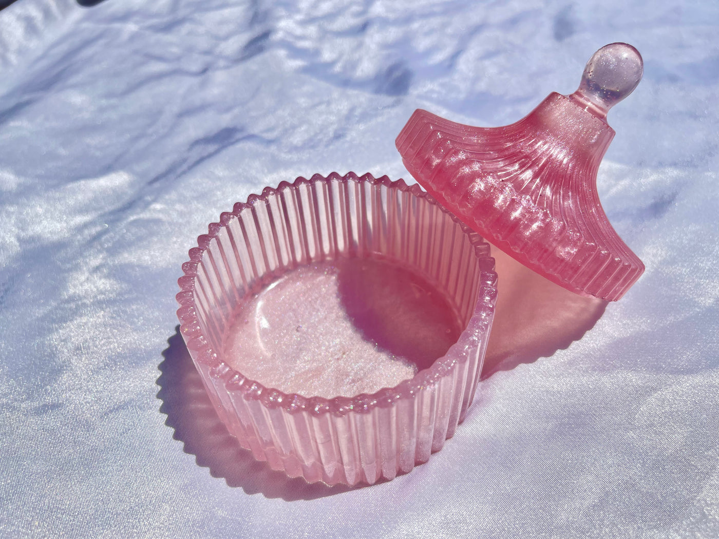Handmade Baby Pink Vintage Trinket Box - Jasmin Renee Art