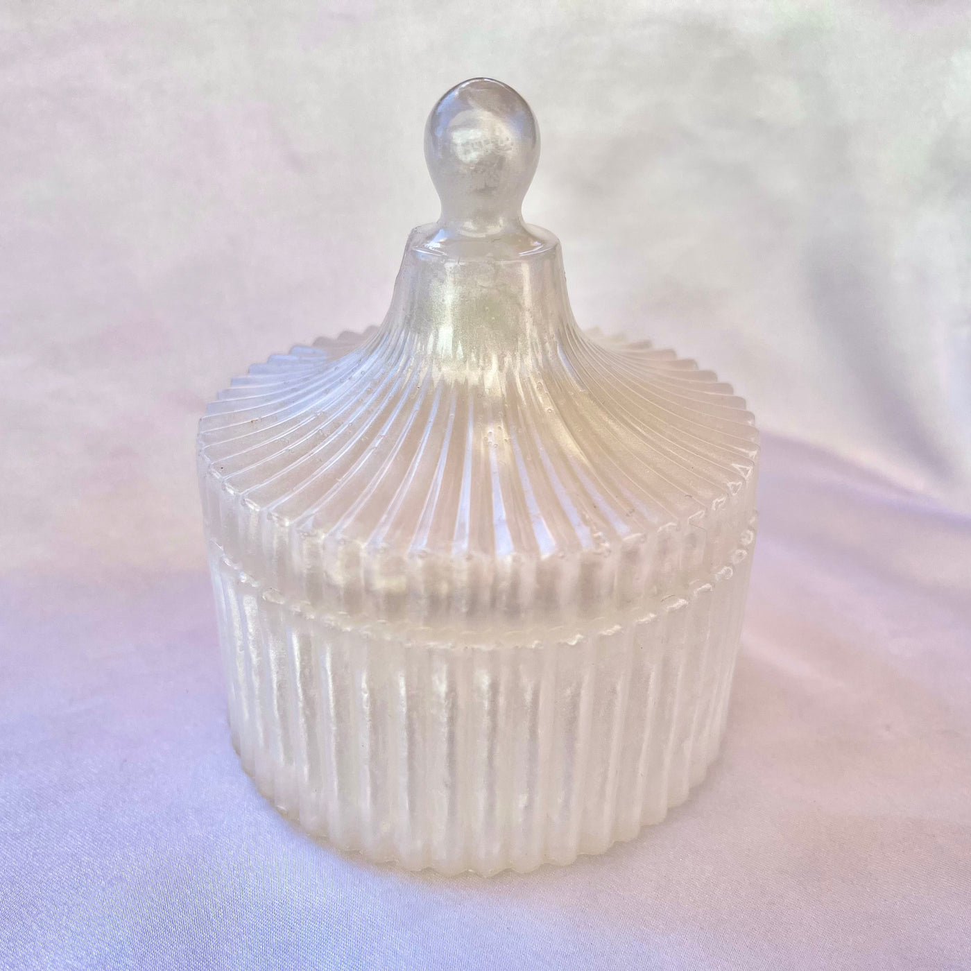 Handmade White Ivory Pearl Vintage Trinket Box - Jasmin Renee Art