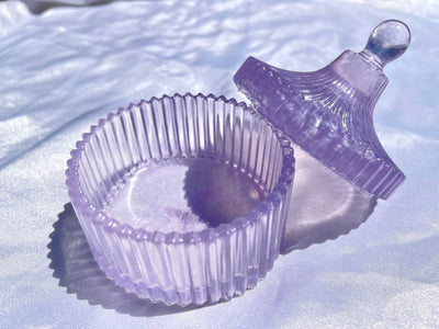 Handmade Purple Lavender Vintage Trinket Box - Jasmin Renee Art