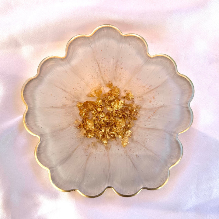 Valentines Day Coasters Set - Jasmin Renee Art - Beige Cream