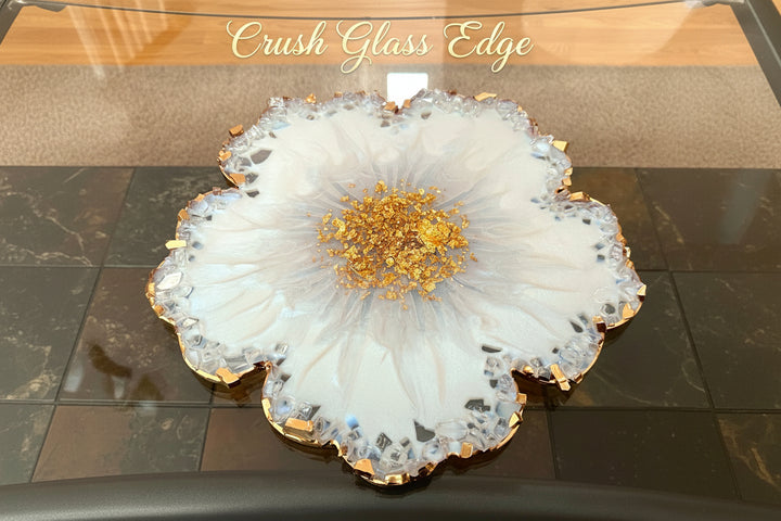 Flower Shape Tray with Coasters Set