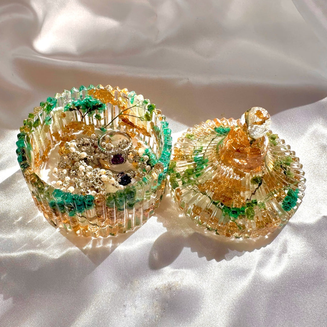 Jade Green Celestine Garden Vintage Box