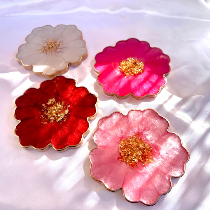 Valentines Day Coasters Set - Jasmin Renee Art