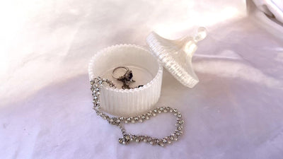 Handmade White Ivory Pearl Vintage Trinket Box - Jasmin Renee Art Video
