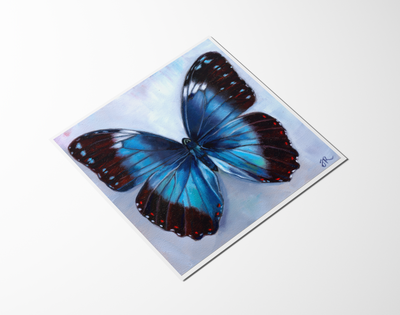 "Blue Morpho" 5x5 Mini Fine Art Print